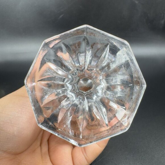 Bohemian Czech Clear Glass Goblet Cups Glasses Heavy Gold Butterfly Pattern 2set - Picture 9 of 15